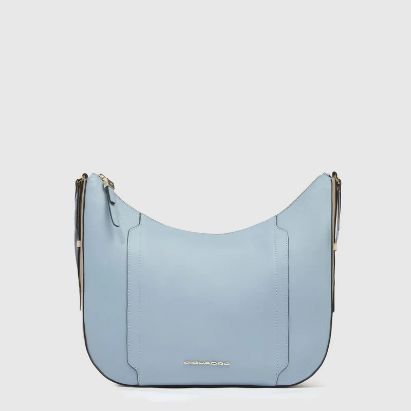 Borsa tracolla donna per iPad Mini Azzurro Beige