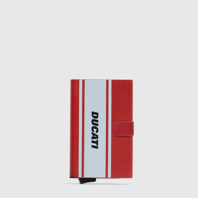 Portacarte uomo automatico "Piquadro x Ducati" Rosso