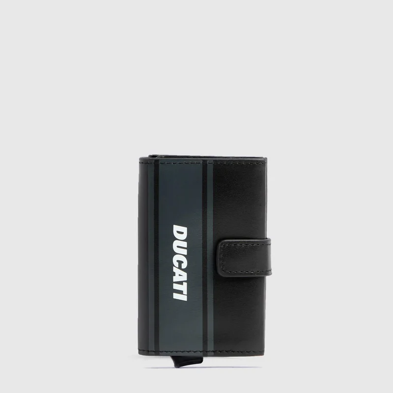 Portacarte uomo automatico "Piquadro x Ducati" Nero