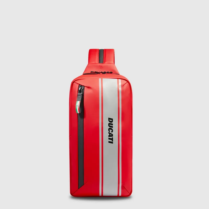 Zaino monospalla uomo "Piquadro x Ducati" Rosso