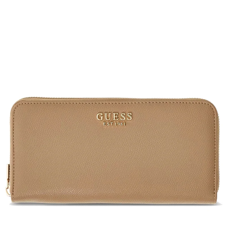 Portafoglio GUESS Chiuso con Zip Linea Amorette colore Beige