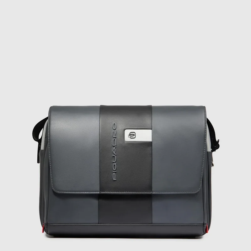 Borsa messenger uomo porta pc 14" Grigio Nero