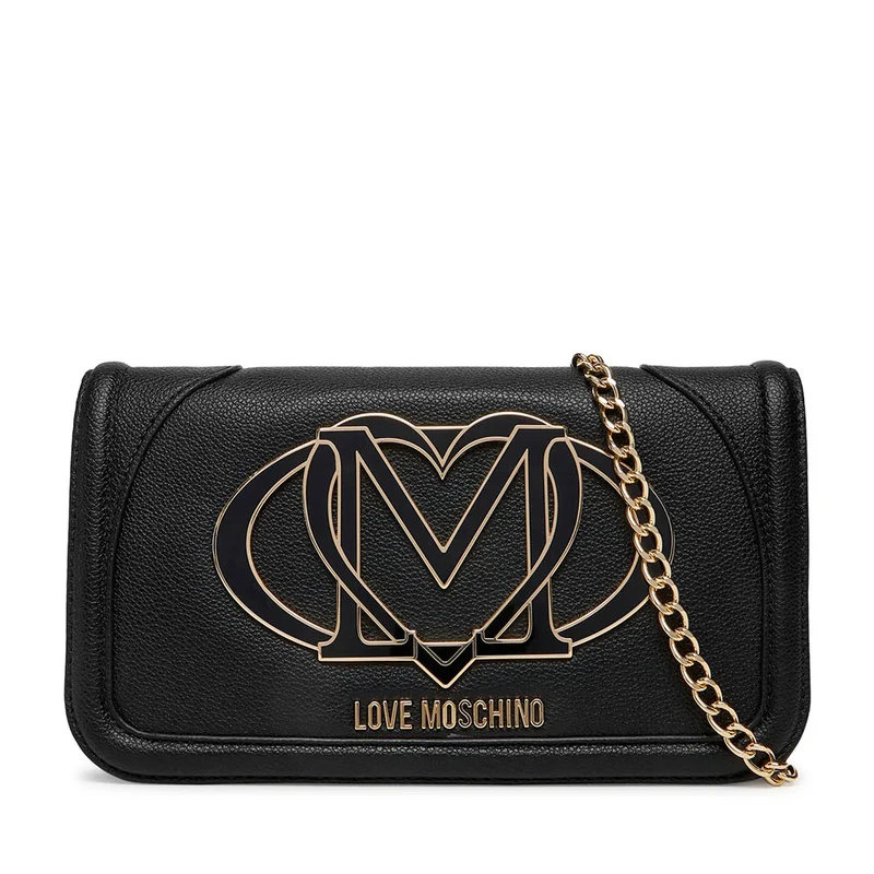 Clutch Donna con Tracolla LOVE MOSCHINO Nera con Maxi Logo