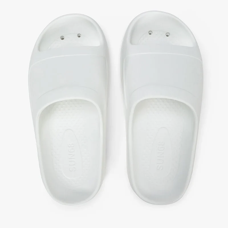 Ciabatte da Donna Sun68 Linea Slippers Monoblock Logo Colore Bianco Panna - X36212