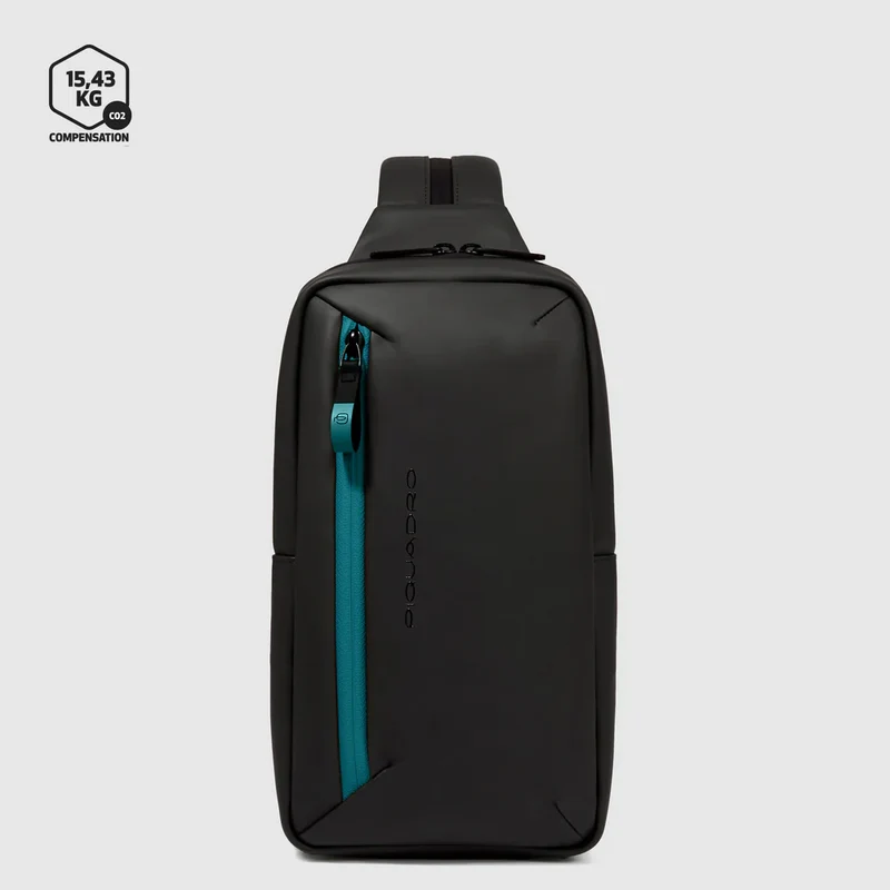 Zaino monospalla resistente all'acqua Nero