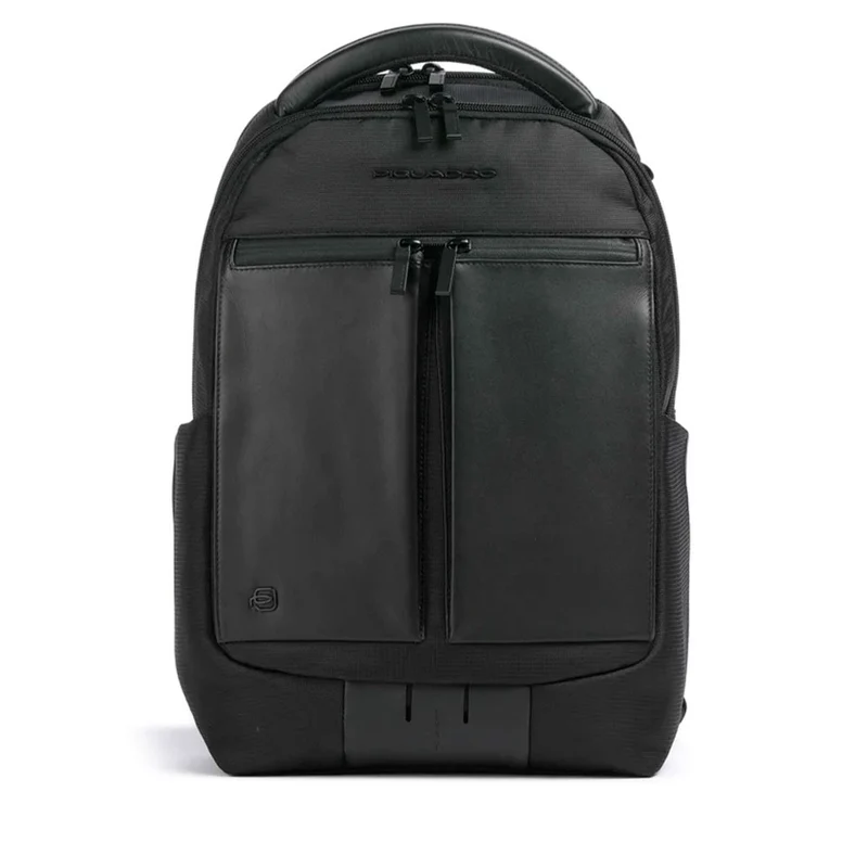 Zaino PIQUADRO con Porta Computer 14" in Tessuto e Pelle Colore Nero Linea Orion - CA6620S136