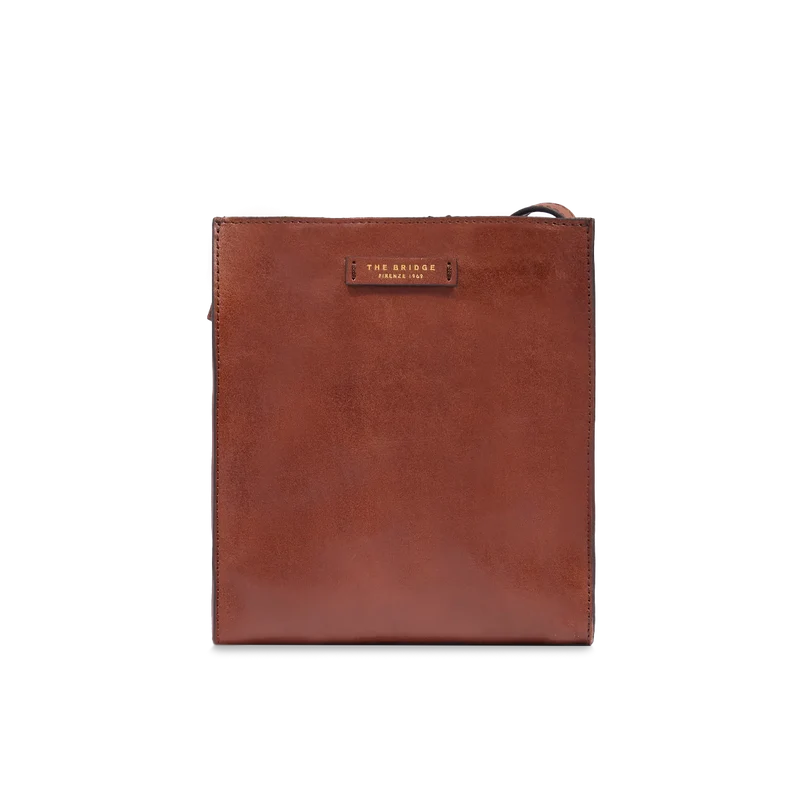 Borsa tracolla in pelle piccola Mirra Marrone