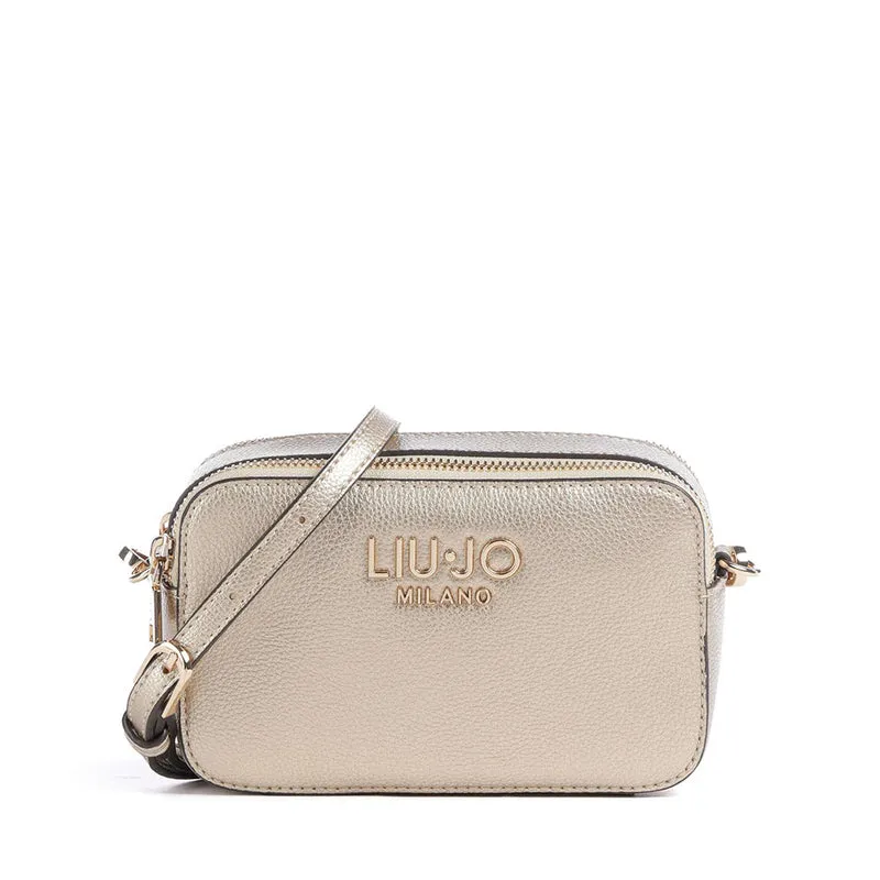 Borsa Donna a Tracolla Small LIU JO Better stampa Bottalata Light Gold