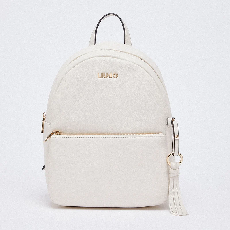 Zaino Donna LIU JO Better stampa Bottalata color Crema con Charm