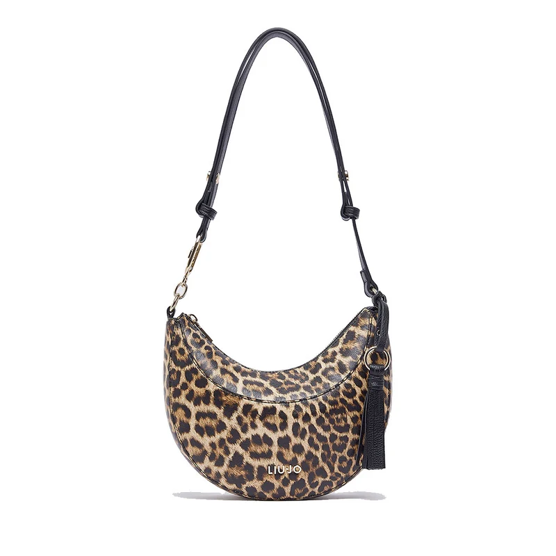 Hobo Bag Media Donna LIU JO stampa Animalier con Charm