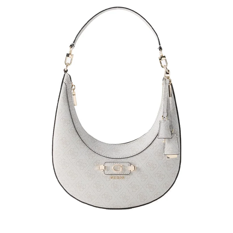 Borsa Donna Hobo a Spalla GUESS Linea Lindsey Colore Bone Logo