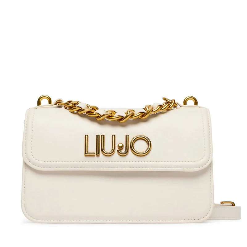 Borsa Donna a Tracolla LIU JO color Crema con Catena Decorativa