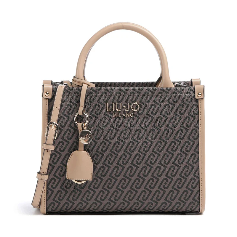 Borsa Donna a Mano LIU JO stampa Monogram Testa di Moro