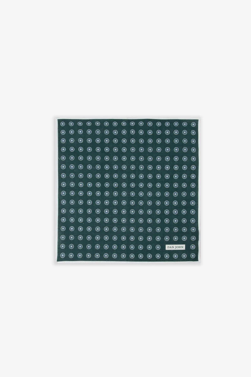Pochette stampa fiore verde