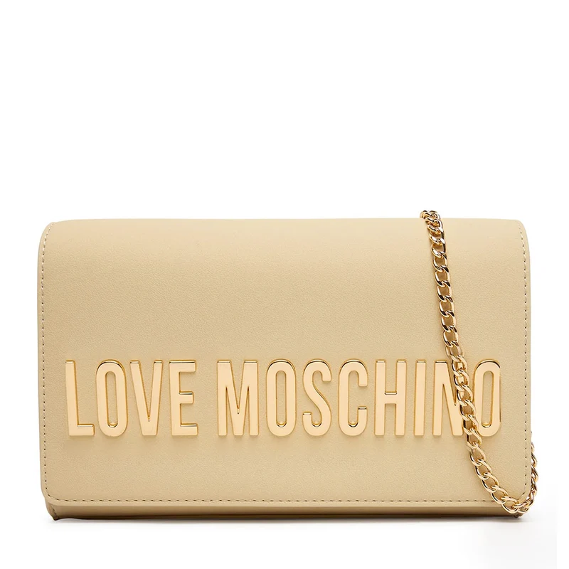Clutch Donna con Tracolla LOVE MOSCHINO linea Smart Daily Bag Lettering Logo color Burro