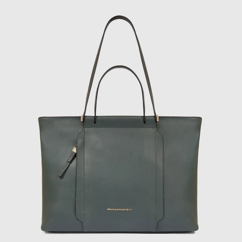 Borsa donna in pelle porta PC 14 Verde