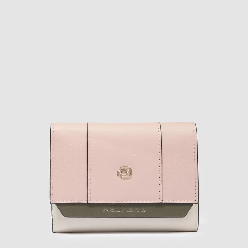 Portafogli da donna piccolo Rosa Bianco