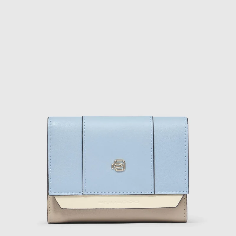 Portafogli da donna piccolo Azzurro Beige