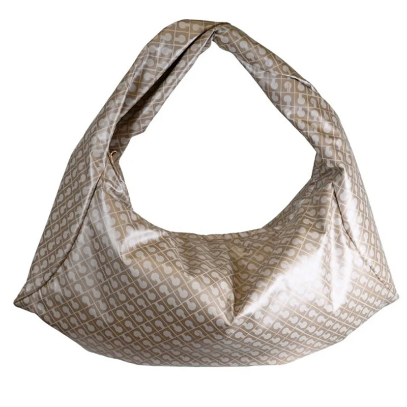 Hobo Bag Large GHERARDINI in Tessuto Softy color Creta