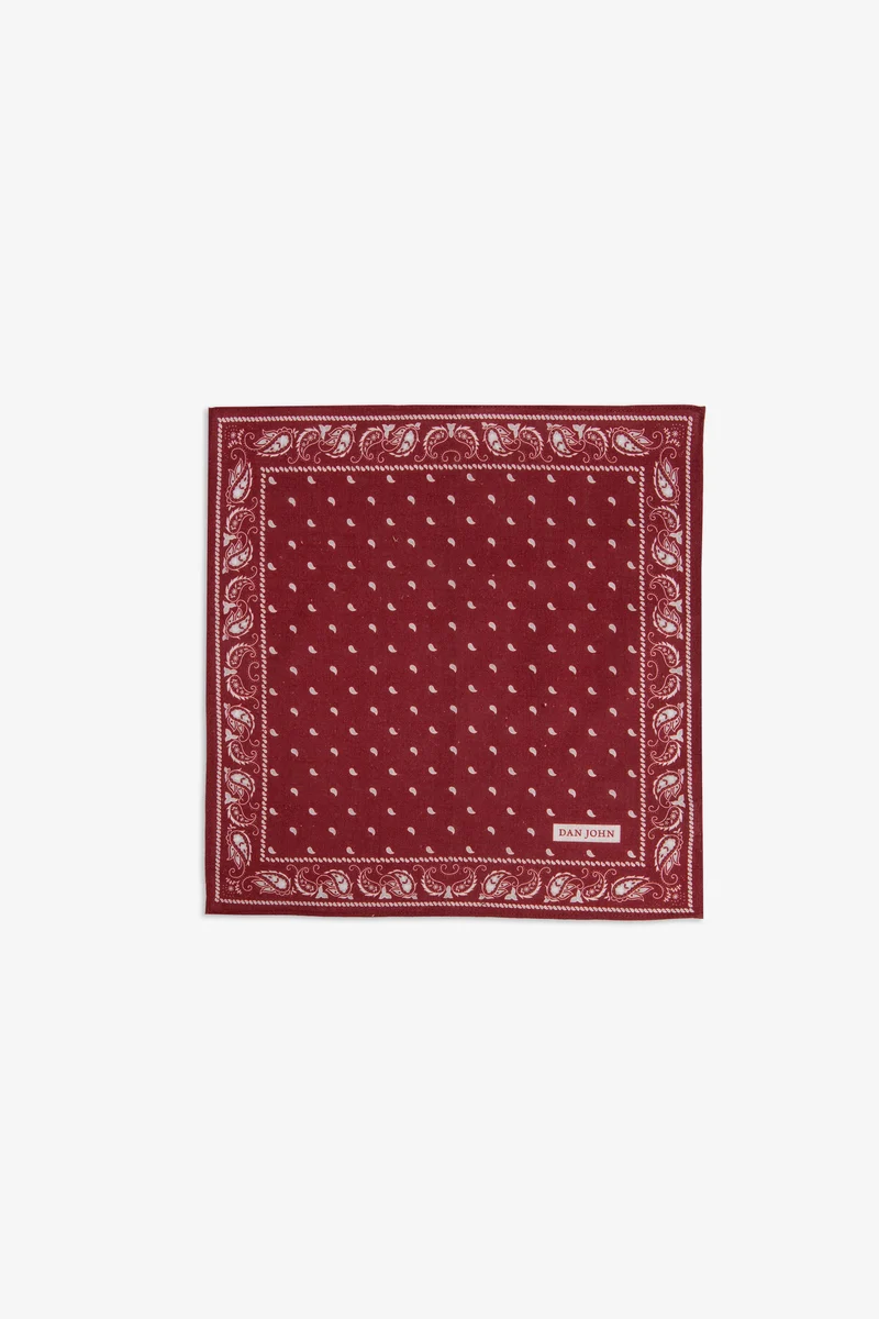 Pochette disegno cashmere mattone