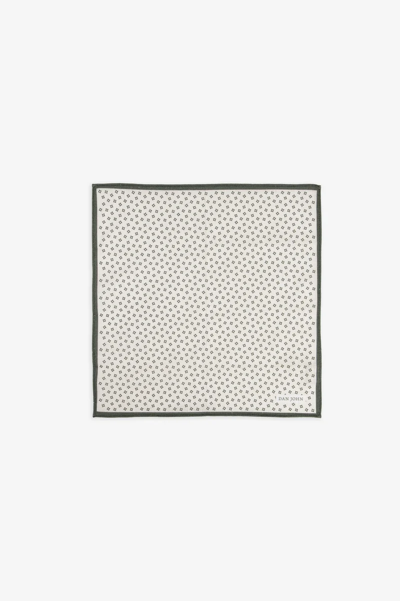Pochette disegno micro fiore panna