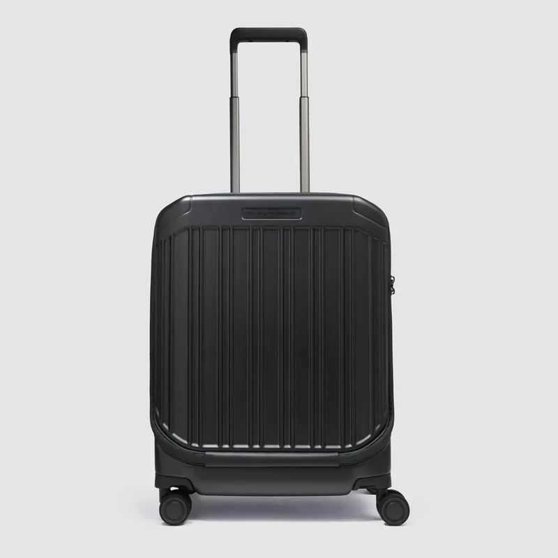 Trolley da cabina con porta pc 17.3 a 4 ruote Nero