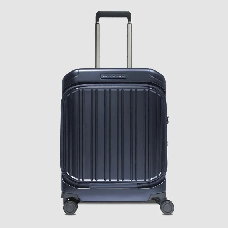 Trolley cabina rigido a 4 ruote porta pc Blu Opaco