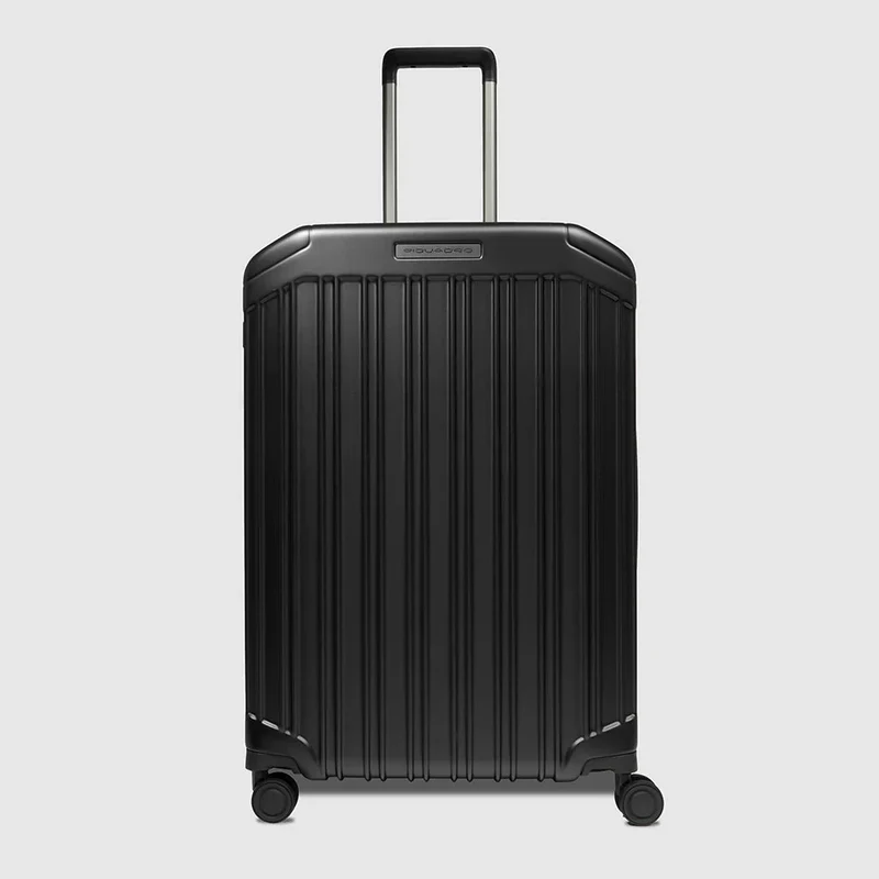 Trolley grande rigido espandibile a 4 ruote Nero Opaco