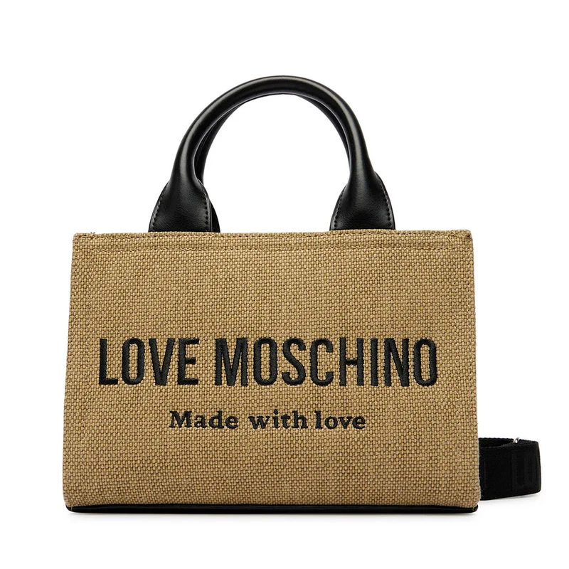 Borsa Donna a Mano LOVE MOSCHINO in Canvas color Oro