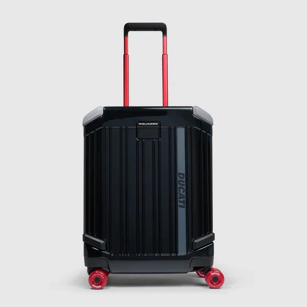 Trolley da cabina rigido 4 ruote Piquadro x Ducati Nero