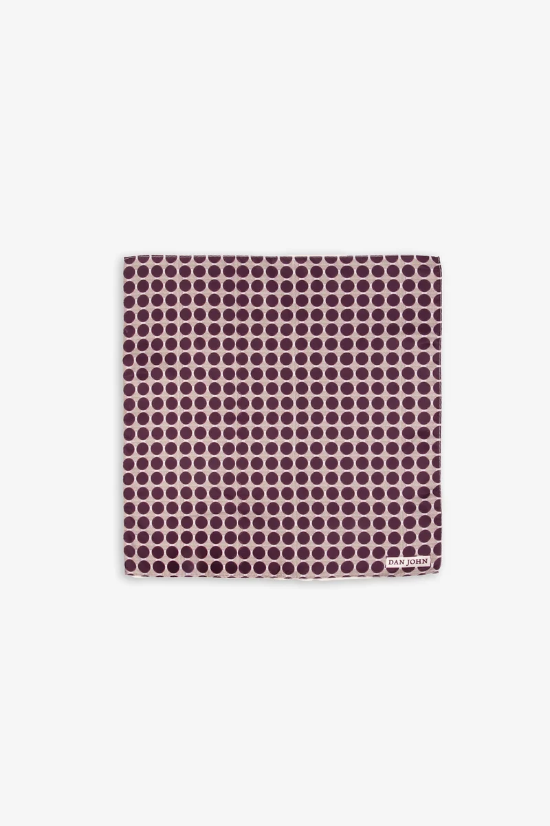 Pochette disegno cerchi bordeaux