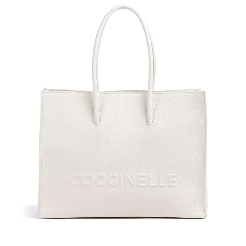 Borsa Donna a Spalla COCCINELLE in Pelle Linea Myrtha colore Blanco