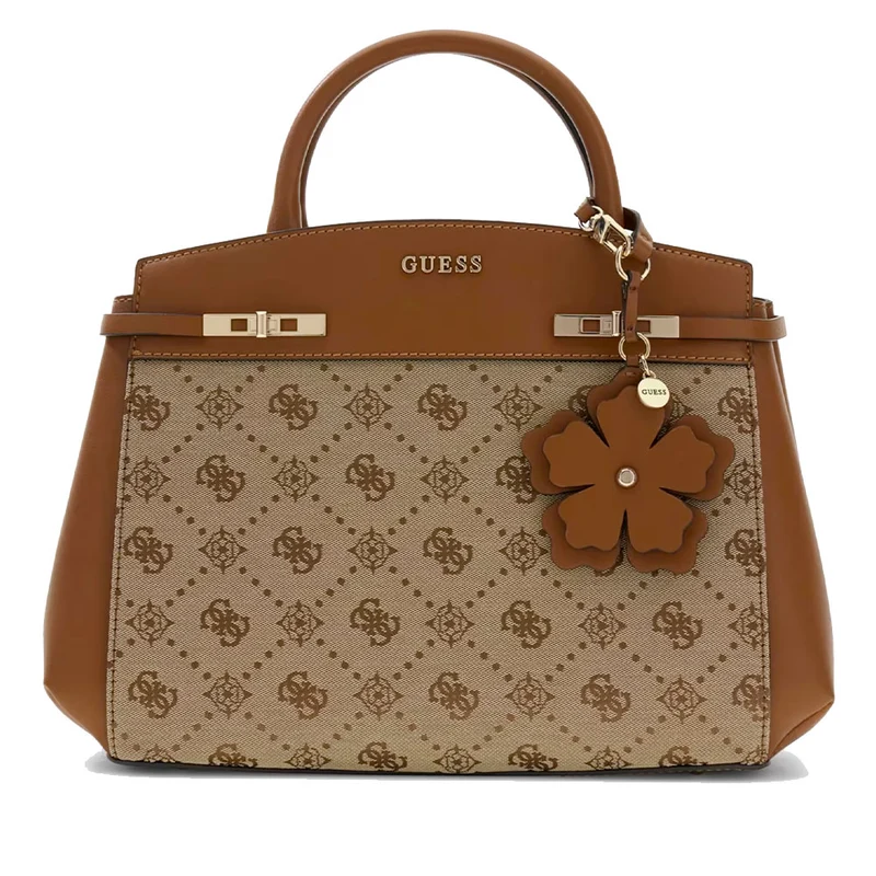 Borsa Donna a Mano GUESS Linea Melinda Colore Latte Logo