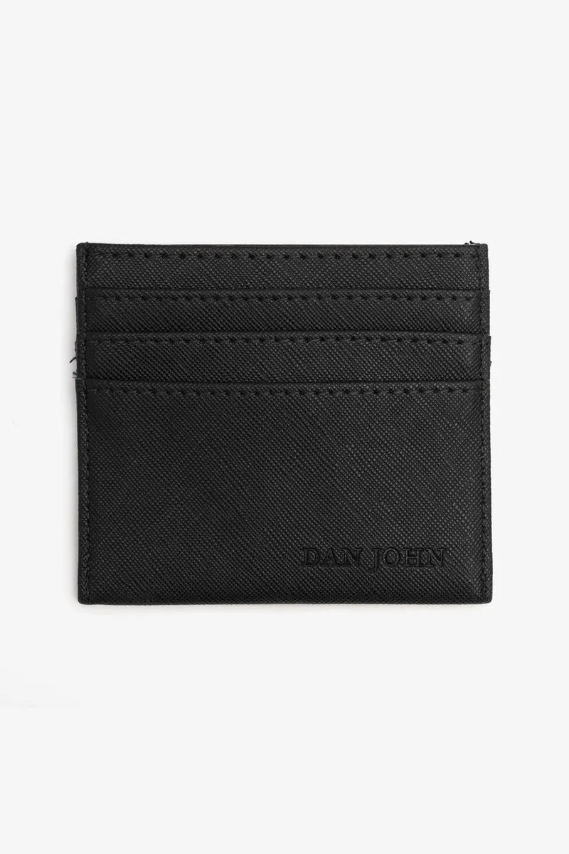 Portacarte in saffiano nero