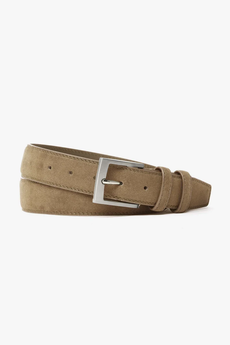 Cintura sportiva scamosciata beige
