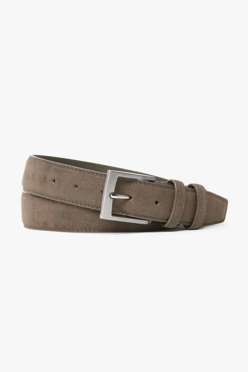 Cintura sportiva scamosciata taupe