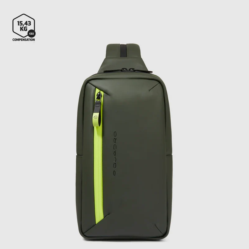 Zaino monospalla resistente all'acqua Verde
