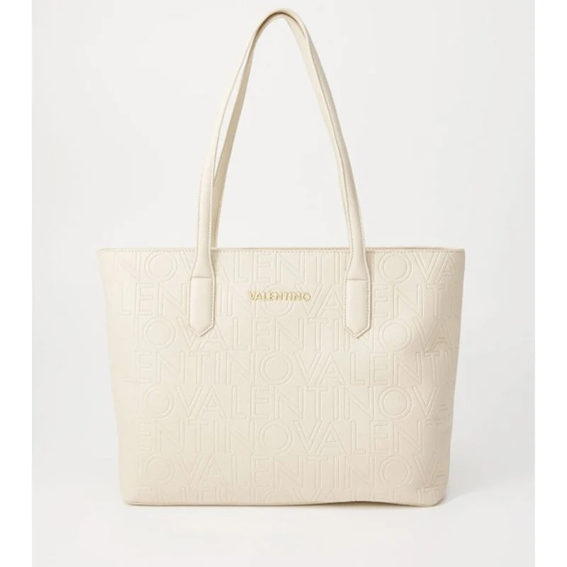 Borsa Donna Shopper a SpallaVALENTINO BAGS linea Pansy colore Ecru