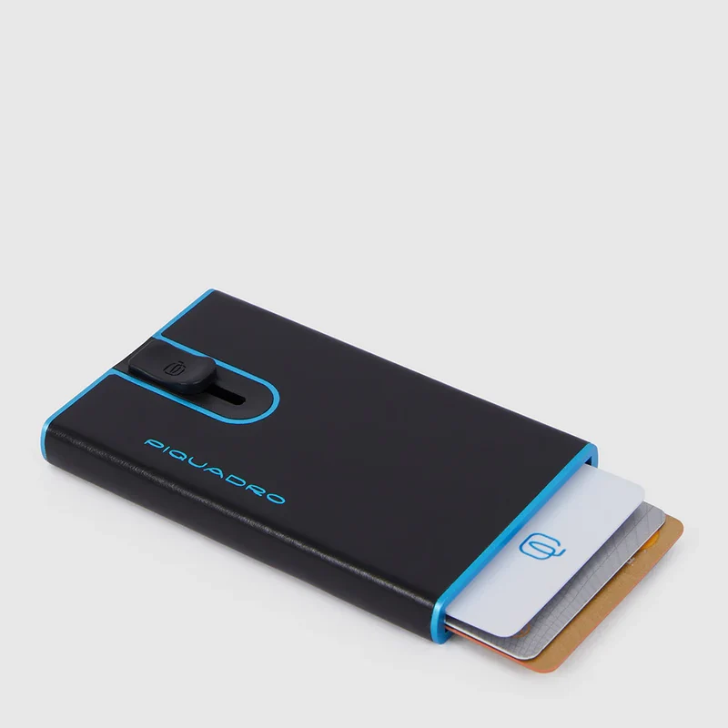 Porta carte di credito con sliding system Nero