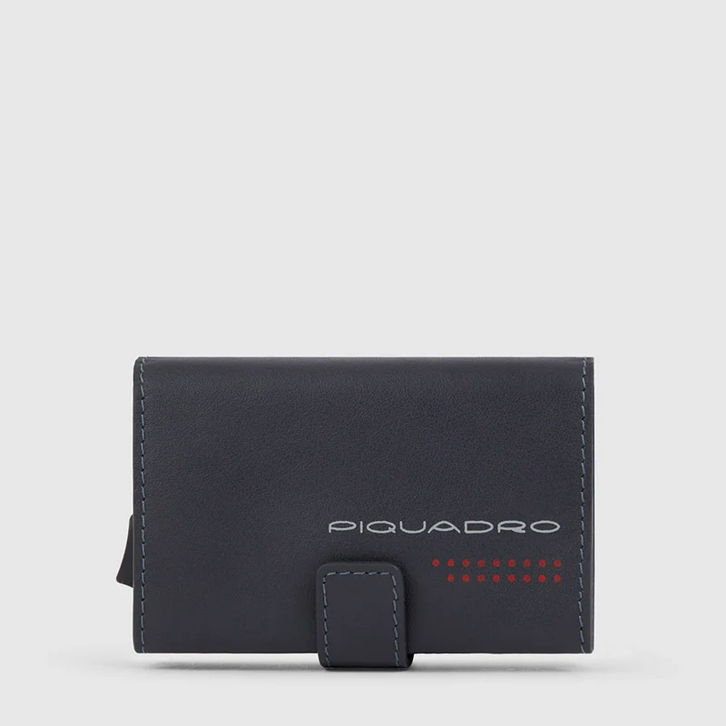 Portacarte di credito in metallo Grigio Nero
