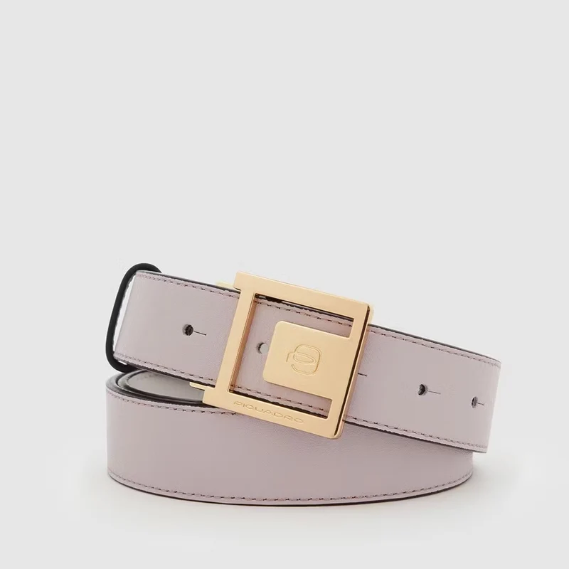 Cintura donna reversibile in pelle Circle Viola