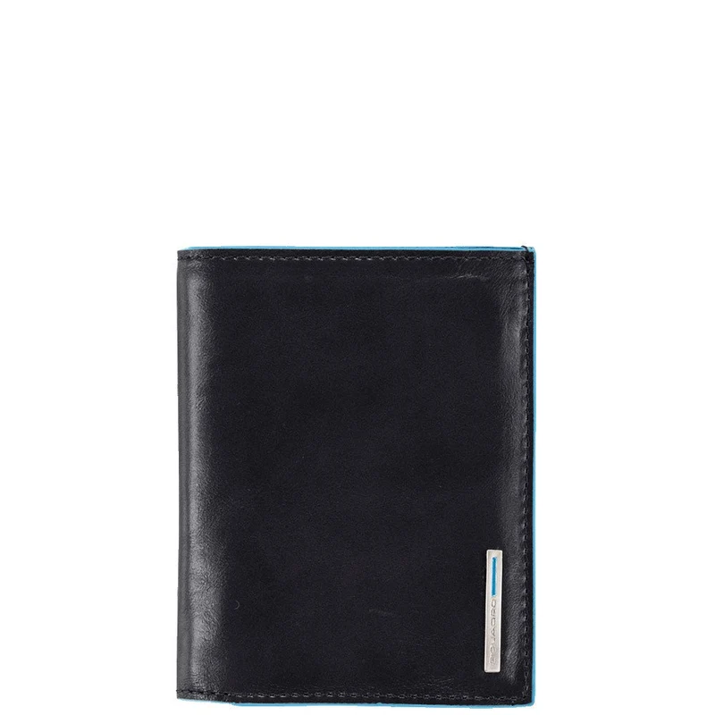Portafoglio uomo verticale con porta monete porta Blue Square