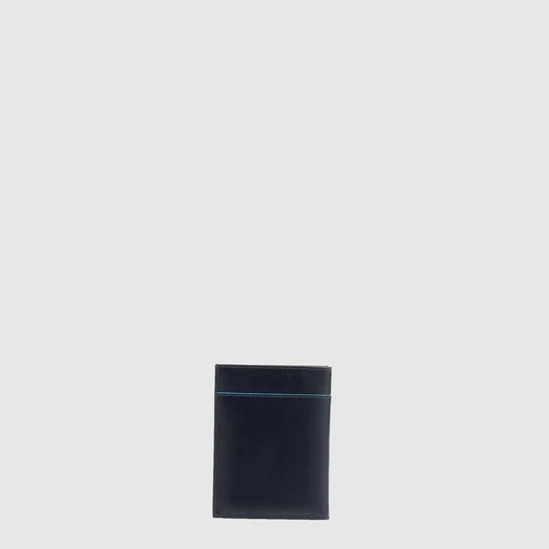Portafoglio uomo verticale in pelle B2 Revamp Blu