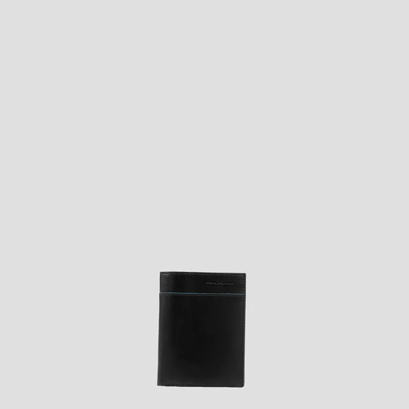 Portafoglio uomo verticale in pelle B2 Revamp Nera