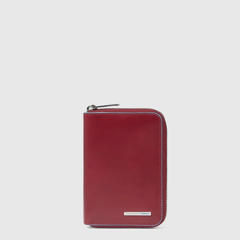 Portafoglio donna piccolo zip-around Rosso