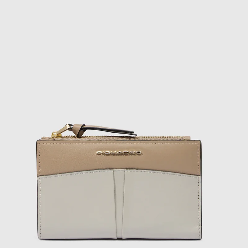 Portafoglio donna piccolo Beige