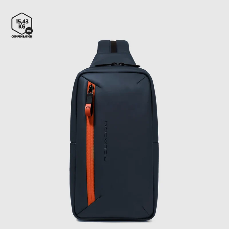 Zaino monospalla resistente all'acqua Blu