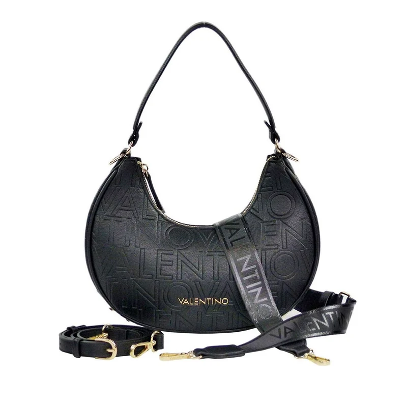 Borsa Donna Hobo a Spalla con Tracolla VALENTINO BAGS linea Shelby Colore Nero