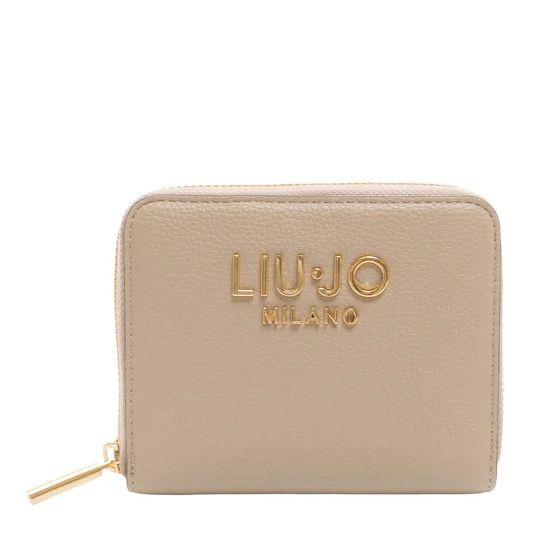 Portafoglio Donna Piccolo Zip Around LIU JO Better effetto Bottalato Desert Taupe