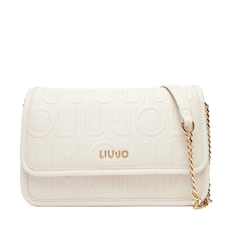 Borsa Donna a Spalla e Tracolla LIU JO Better Effetto Bottalato con Logo in Rilievo Marmo